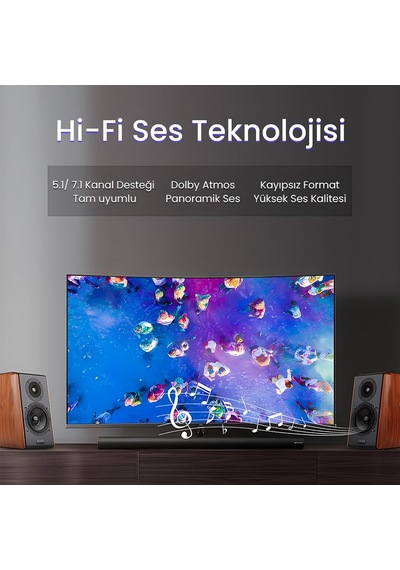 4k 60hz 18gbps Hdr Arc Hdcp Fiber Optik Hdmı 2.0 Kablo 80 Metre