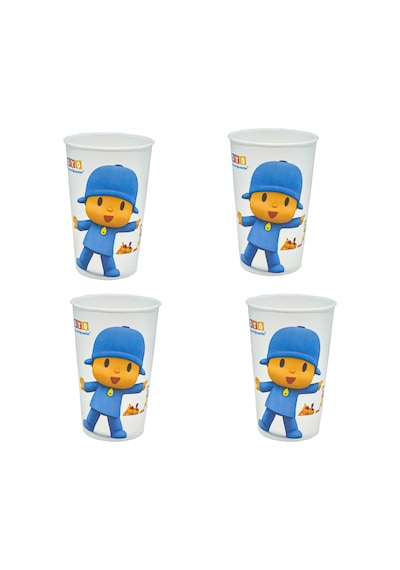 Çocuk Bardağı Sevimli Bardak 200 Ml 4'lü Set Beyaz