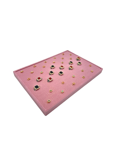 Yüzük Ve Koldüğmesi Tablası Batırmalı Pembe