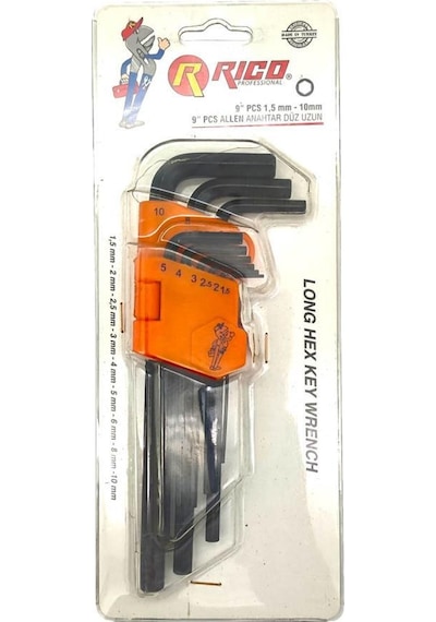 Rico Rc0215 Uzun Allen Anahtar Takımı 9 Parça