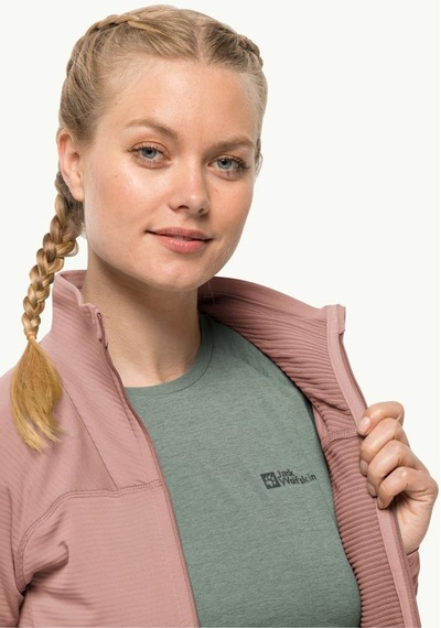 Jack Wolfskin 1710981 2919 Prelight Fz W Rose Dawn Kadın Polar 001