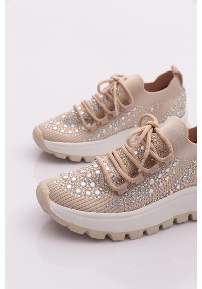Dgn 301 Kadin Sneaker Ayakkabi Bej