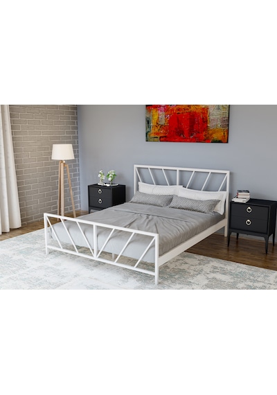 Metalia Gm 227 Gözde Çift Kişilik Karyola Beyaz 150X200