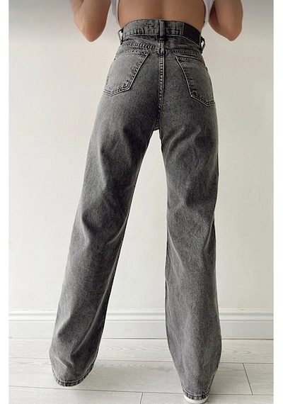 2020 Kadın Likrasız Palazzo Jeans Kot Denim Pantolon Füme 2020 Kadın Likrasız Palazzo Jeans Kot Denim Pantolon Füme