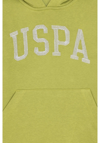 U.S. Polo Assn. Kız Çocuk Fıstık Yeşili Kapüşonlu Basic Sweatshirt 50296388-VR087 U.S. Polo Assn. Kız Çocuk Fıstık Yeşili Kapüşonlu Basic Sweatshirt 50296388-VR087