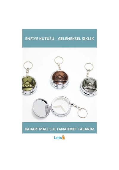 Sultanahmet Kabartmalı Yöresel Enfiye Kutusu 1 Adet
