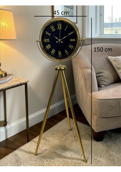 Büro Ev Ofis Hediyesi İçin Golden Era Tripod Ayaklı Saat Diğer