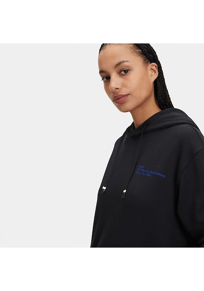 Siyah Fila Kapşonlu Sweatshirt Embroidery Detail Su411113 Siyah