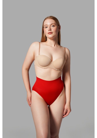 Fit Women Toparlayıcı Yüksek Bel Külot 1010 Kırmızı