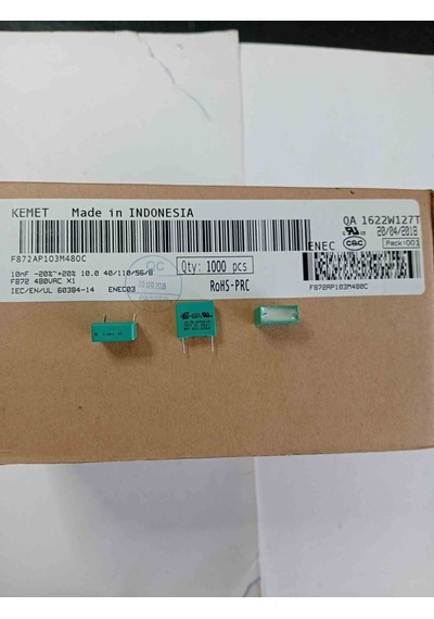 F872ap103m480c 10nf 480vac 10 0.2 Kemet Polyester Kondansatör 22 Adet