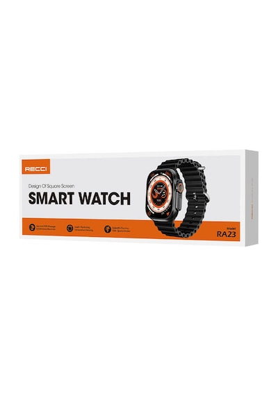 İos Ve Android Uyumlu Akıllı Saat Ra23 Smart Watch 49mm Ip67 Sertifikalı Siyah Siyah