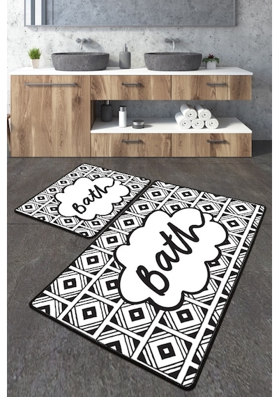 Balneo Banyo Halısı Djt 2 Li Set Çok Renkli