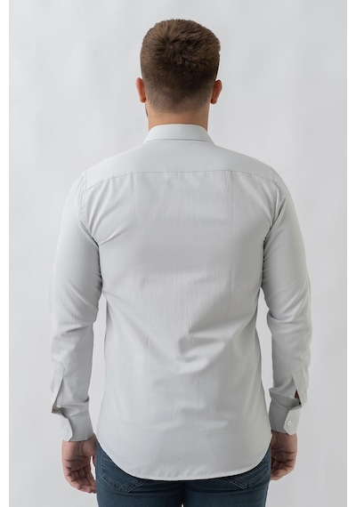 White Stone Verona G186 Pamuklu Regular Fit Düz Gömlek Taş - M Taş