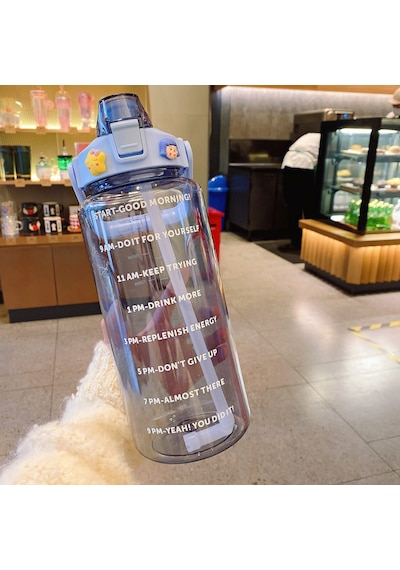 Büyük Kapasiteli Sızdırmaz Taşınabilir Su Şişesi 2000 Ml - Mavi
