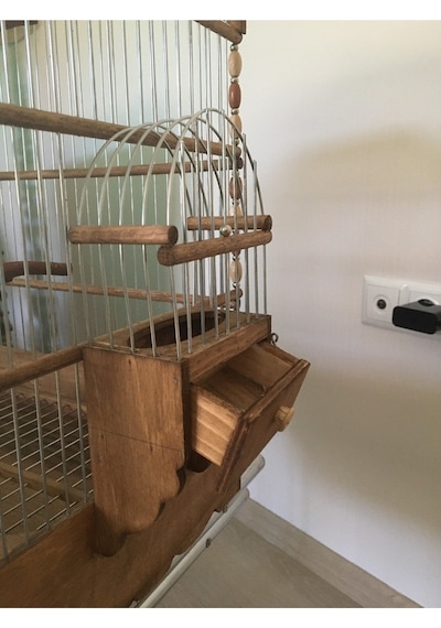 Naturbird Kavisli Çatı Ahşap Kuş Kafesi