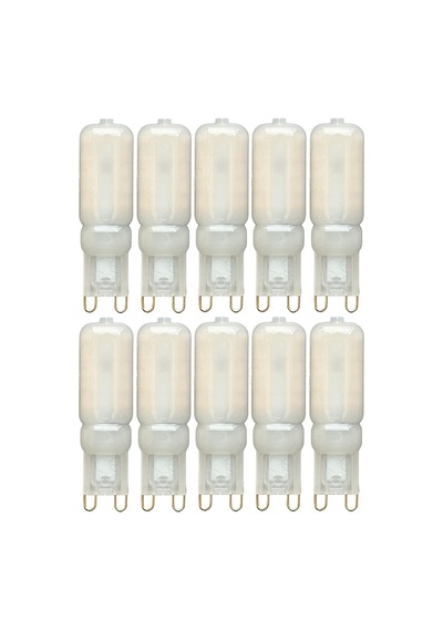 10 Adet Osaka Buzlu 5w Sarı Işık 3000k G9 Duylu Led Kapsül Ampul