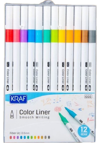 Color Liner Keçe Uçlu Kalem Seti 0.5mm 12'li