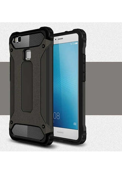 Kilifone - Huawei P9 Lite Mini Uyumlu - Kılıf Çift Katman Koruyucu Crash Military Tank Kılıf - Siyah Siyah Kilifone - Huawei P9 Lite Mini Uyumlu - Kılıf Çift Katman Koruyucu Crash Military Tank Kılıf - Siyah Siyah