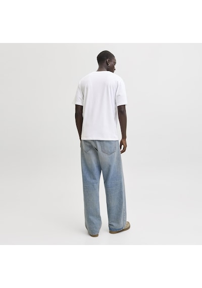 Jack & Jones Erkek Gögüs Logo Baskili Tisört - Devin - 12290173 Beyaz