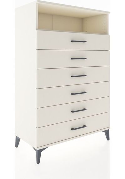 Hyperion Dolap Tek Raflı 6 Çekmeceli 88x44x134 Aytaşı-aytaşı Aytaşı