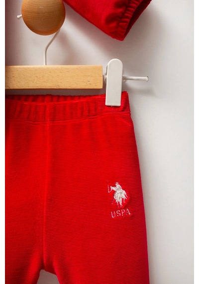 U.S. Polo Assn. U.s. Polo Assn Kız Bebek Kırmızı Takım Usb2735-c-v1 Kırmızı