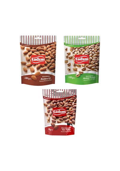 Tadım Badem + Antep Fıstığı + Yer Fıstığı 3 x 180 G