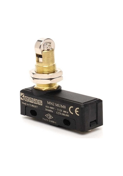 Emas MN2MUM8 Metal Makaralı Pimli 1CO MN2 Serisi Plastik Mini Switch
