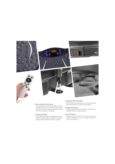 Valkyrie M570 Titreşimli Masaj Ve Spor Aleti Vibrating Plate - 2x Direnç Lastiği - Bluetooth Usb Bağlantı Speaker - Kumandalı