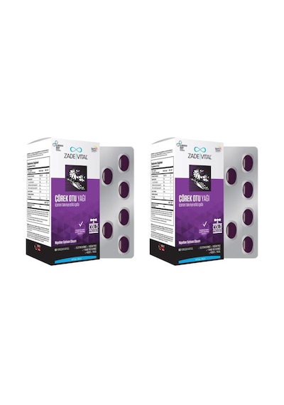 Zade Vital Çörek Otu Yağı 900Mg 60 Kapsül 2 Adet