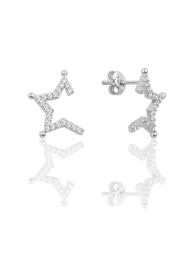Gümüş Yarım Yıldız Küpe N11.53202