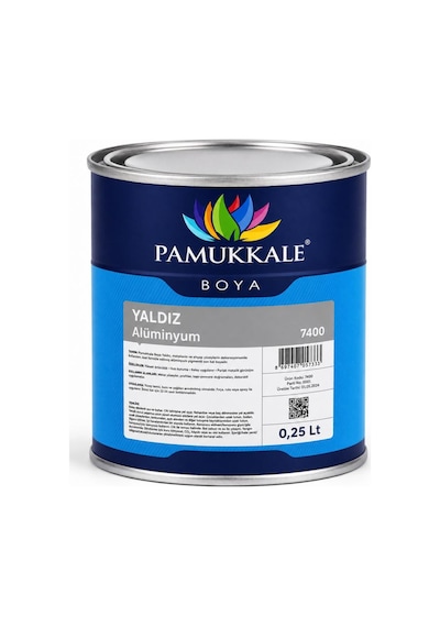 Pamukkale Yaldız Alüminyum Soba Boyası 200 Derece Isı Geçirmez 0.25 Lt
