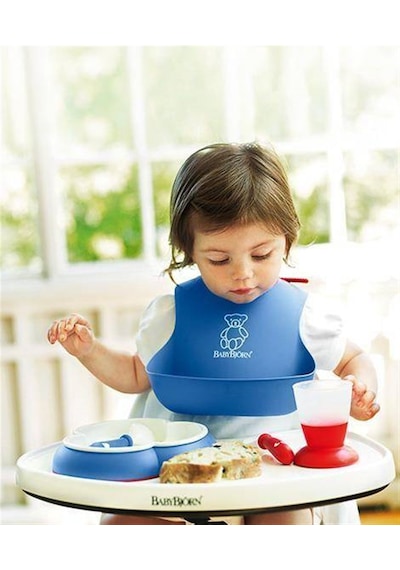 Bebek Önlüğü Dökülme Önleyici Boyun Silikon Hazneli Beslenme Mama