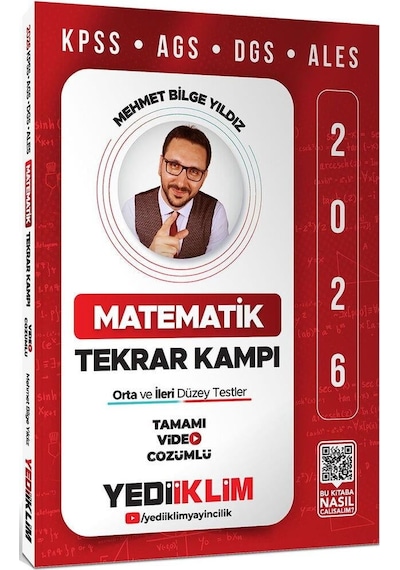 Yediiklim 2026 Kpss-ags-dgs-ales Matematik Tekrar Kampı Ve Problemler Deneme Kampı Tamamı Video Çözümlü 2 Kitap