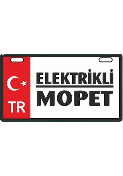 Sevenkardeşler Kırmızı Elektrikli Mopet E-Bike Plakalık