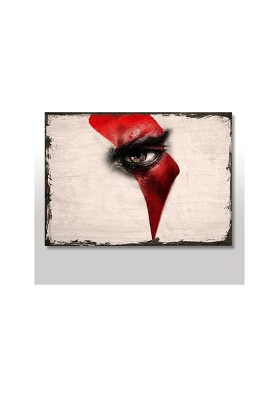 Bedeko Ahşap Tablo God Of War Desenli
