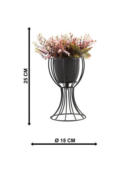 Anafor Saksılık Siyah 25 Cm Siyah Saksı