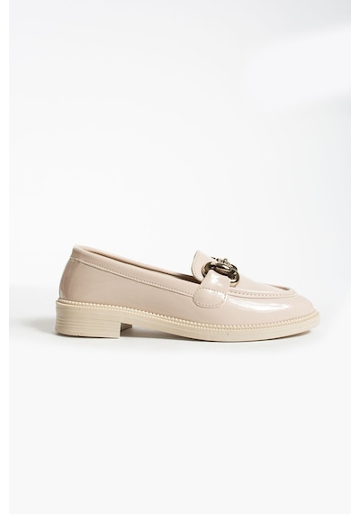 Jane Kadın Loafer Makosen Casual Toka Detay Günlük Ayakkabı BEJ RUGAN
