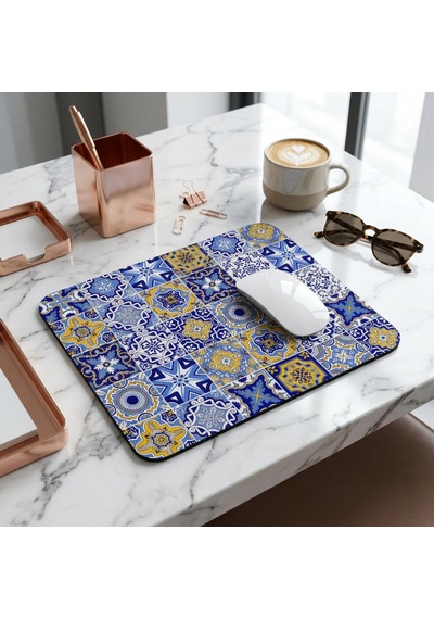 Tabloe Turkuaz Premium Desenli Mouse Pad - 23x19 Cm 4mm Kalınlık - Kaydırmaz Tabanlı Kaliteli Mousepad