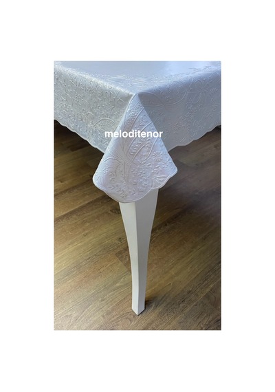 Meiwa Lüks Deri Görünümlü Parlak Sedefli İşleme Dantel Pvc Dikdörtgen Muşamba Masa Örtüsü Kırık Beyaz Meiwa Lüks Deri Görünümlü Parlak Sedefli İşleme Dantel Pvc Dikdörtgen Muşamba Masa Örtüsü Kırık Beyaz