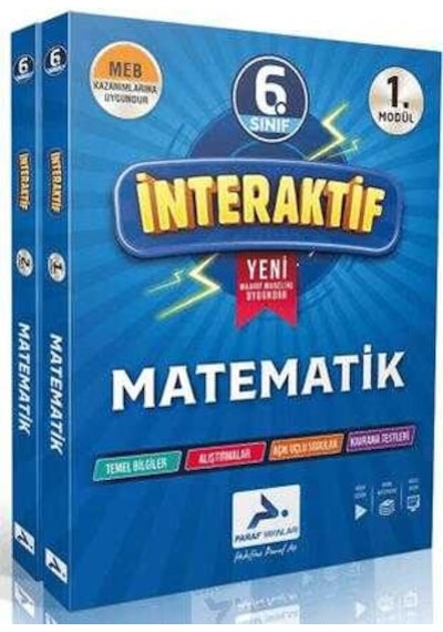 Paraf 6. Sınıf İnteraktif Matematik Etkinli Çalışma Kitabı 2 Modül