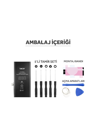 Deji Apple Uyumlu iPhone 12 Batarya Mucize Batarya Normal Kapasite