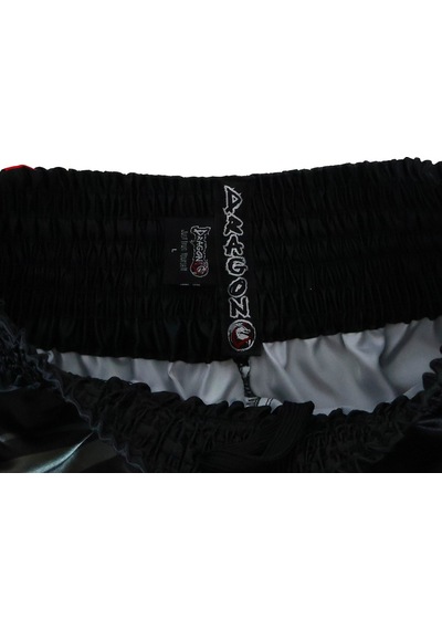 Dragondo Mt3092 Muay Thai Kick Boks Şortu Dijital Baskılı Siyah Şort
