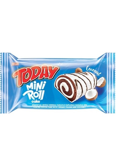 Today Mini Roll Cake Hindistan Cevizi Kaplamalı 40Gr. 24 Adet (1 Kutu)