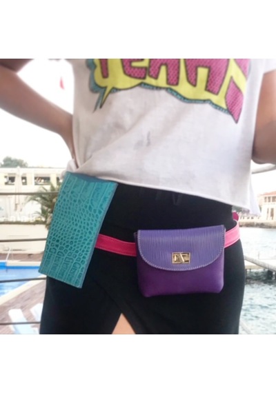 Pinkylola Pinkbring Model Hakiki Deri Kemerli Minimal Bel Çantası