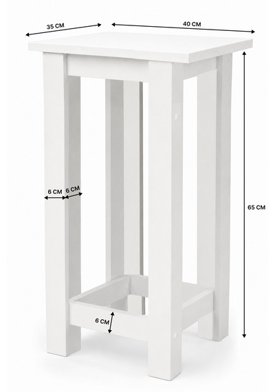 Gora Tabure - 40cm - Bar Sandalyesi - Bar Taburesi Beyaz