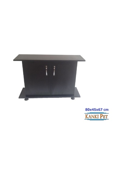 Kanki Pet Lüks Düz Mdf Akvaryum Siyah Sehpa 80 x 45 x 67 CM