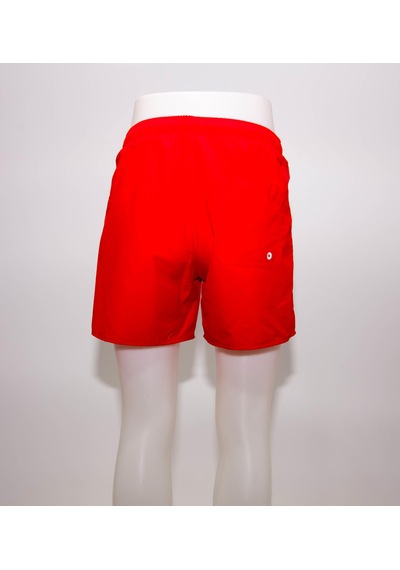 Erkek Deniz Şortu  Kısa Boardshort Fileli Kırmızı Meridyendukkan Trıbord