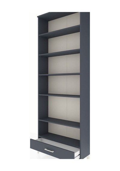 Arges Dolap 6 Raflı Tek Çekmeceli 88x30x243 Antrasit-antrasit Antrasit