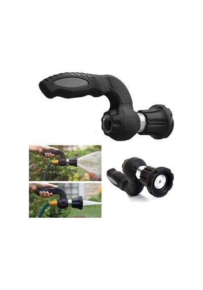 Bahçe Sulama Aleti Mighty Blaster Basınçlı Su Hortumu Ucu Aparatı, Siyah