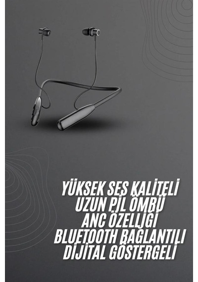 100 Saat Bluetooth Kulaklık Dijital Göstergeli Anc Özelliği Kablolu